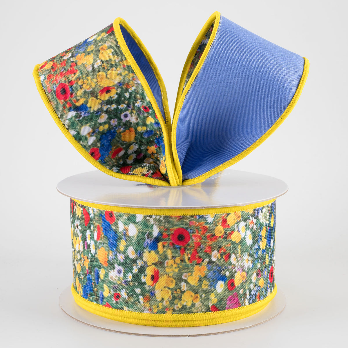 2.5" Double Sided Fused Wildflower Field Ribbon (10 Yards)