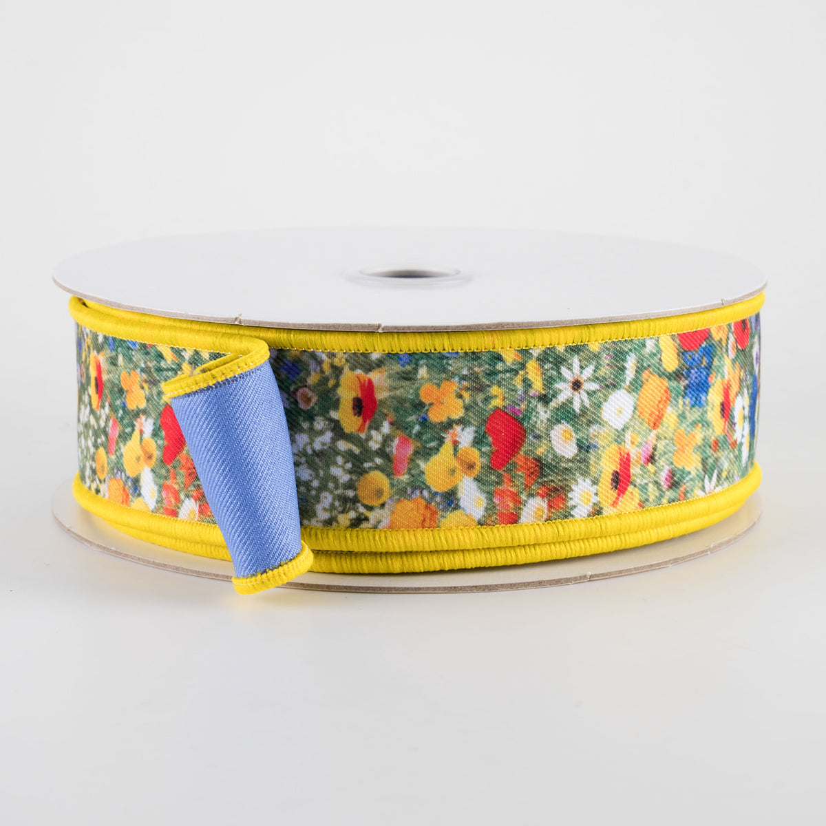 1.5" Double Sided Fused Wildflower Field Ribbon (10 Yards)
