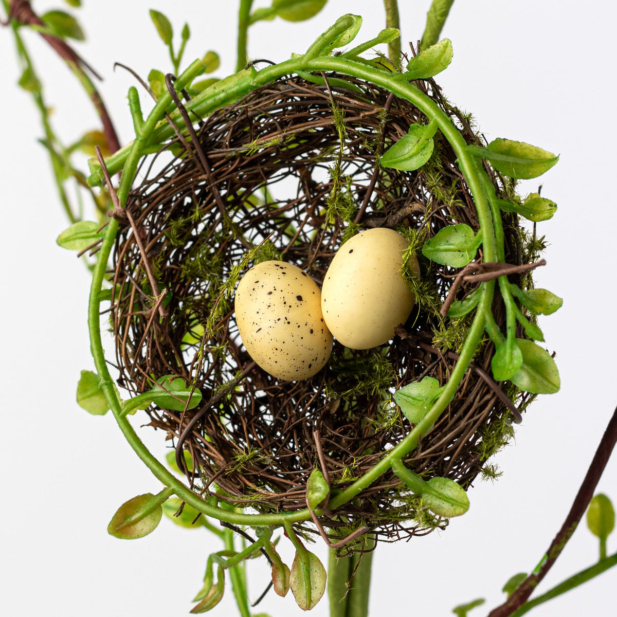 26" Mossy Spring Bird Nests with Eggs Spray
