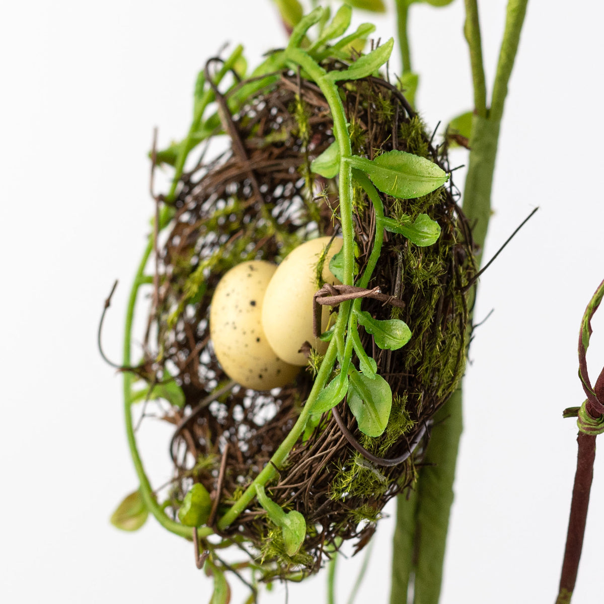 26" Mossy Spring Bird Nests with Eggs Spray
