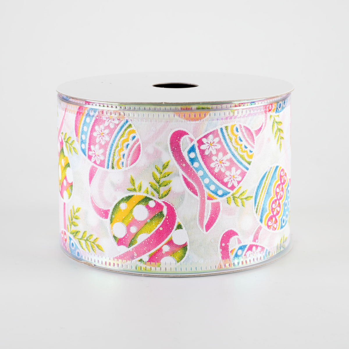 2.5" Iridescent Bright Easter Eggs Ribbon (10 Yards)