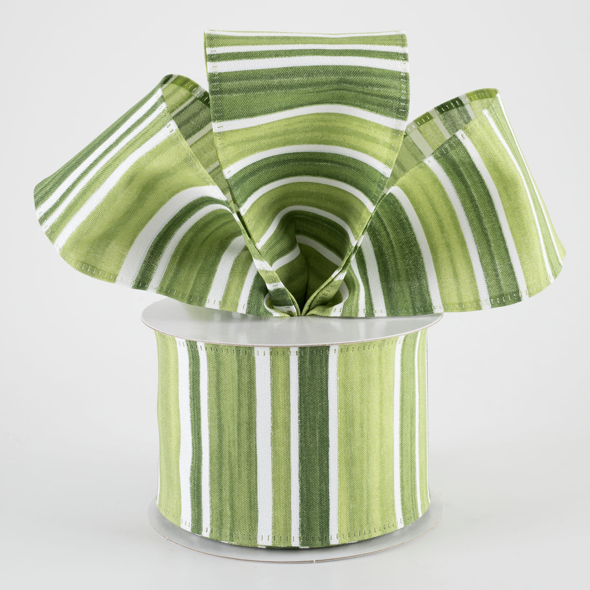 2.5" Ombré Stripes Ribbon: Seaglass Green (10 Yards)