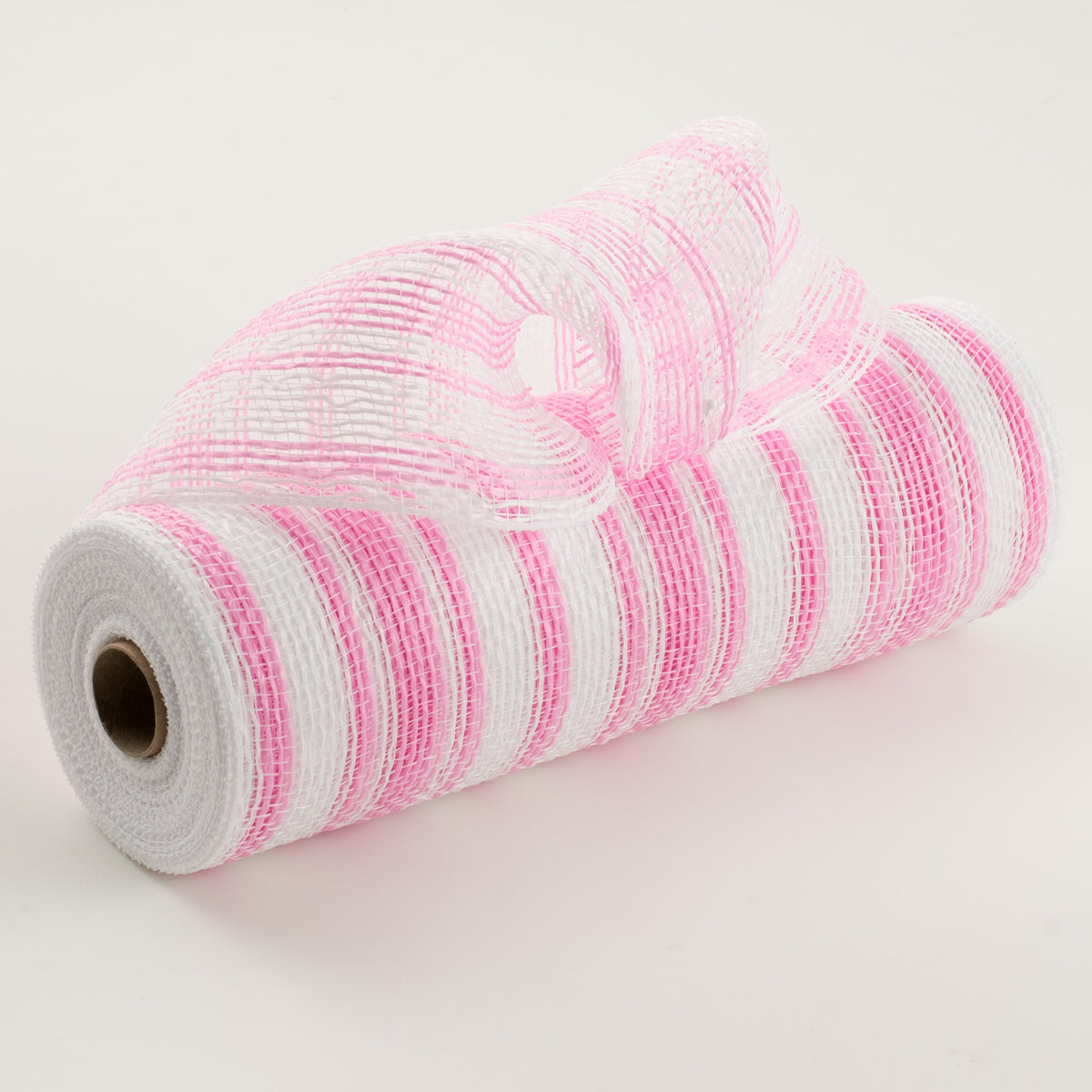10" Fabric Ticking Mesh: Pink & White