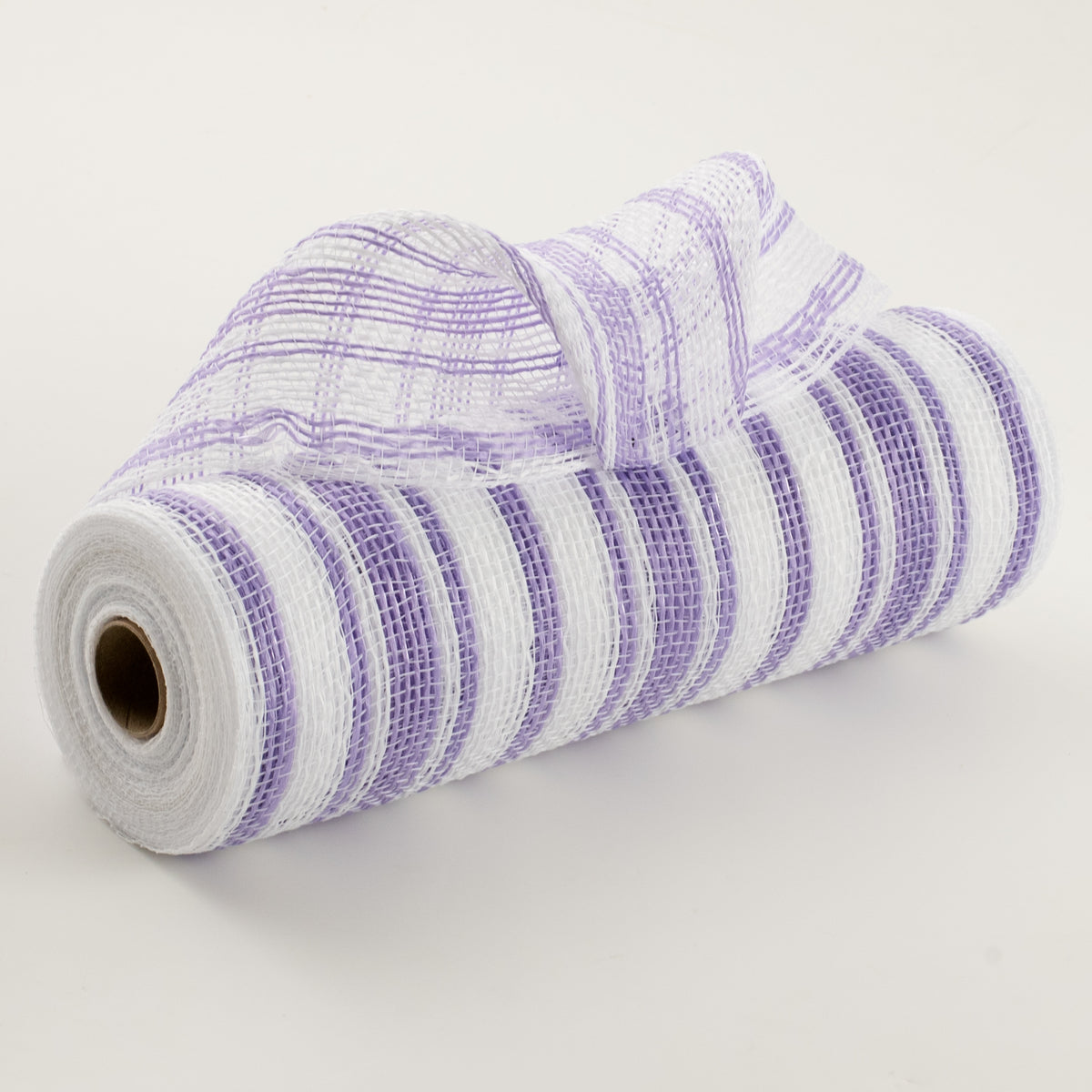 10" Fabric Ticking Mesh: Lavender Purple & White