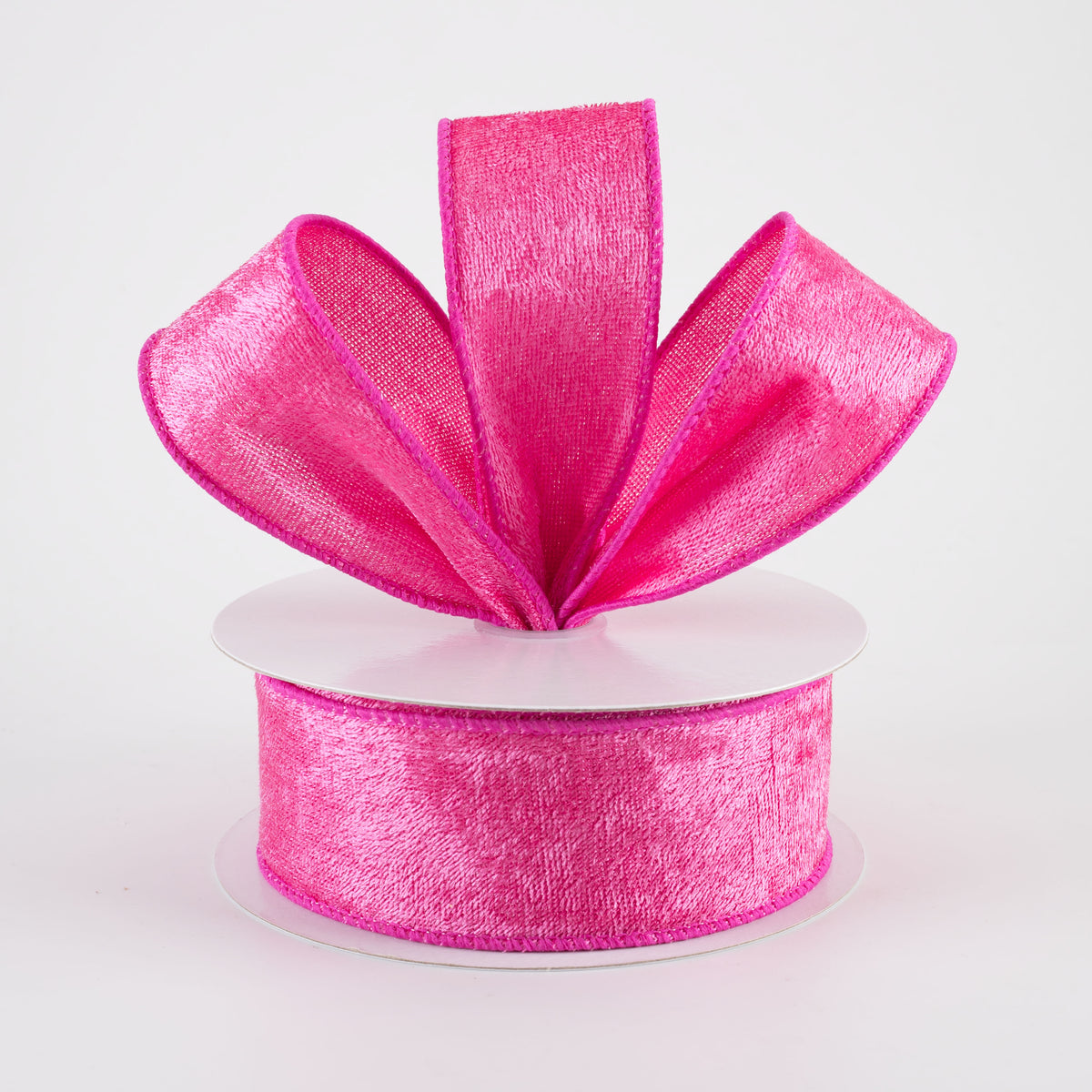 1.5" Lush Velvet Ribbon: Fuchsia Hot Pink (10 Yards)