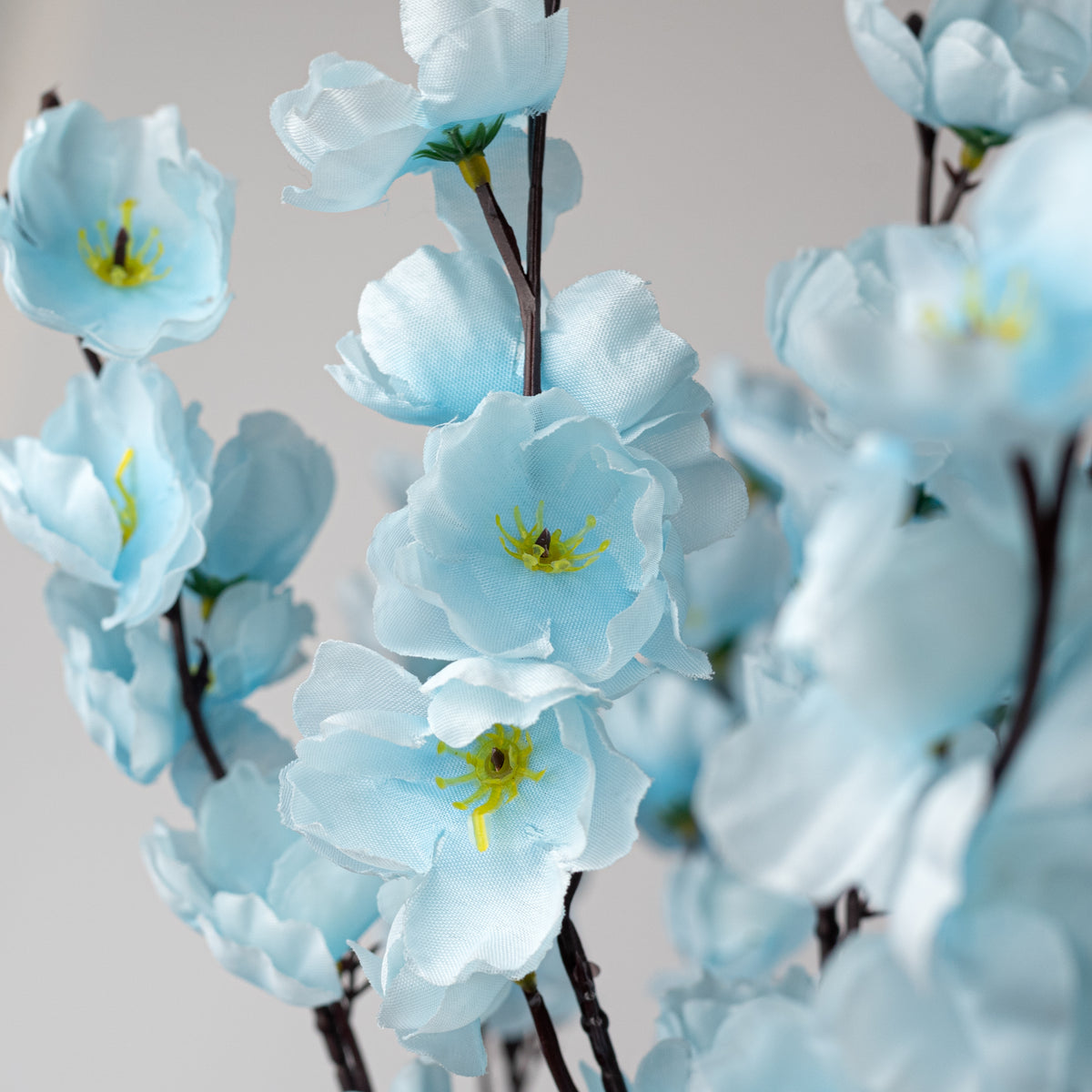 25" Cherry Blossom Bush: Light Blue (18 Stem)