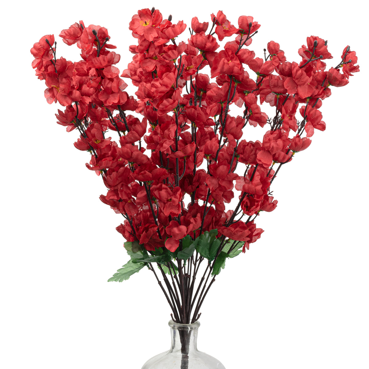 25" Cherry Blossom Bush: Red (18 Stem)