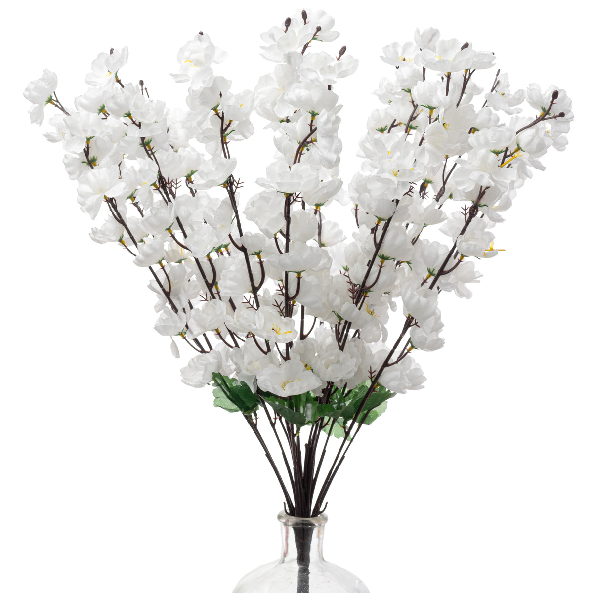 25" Cherry Blossom Bush: White (18 Stem)