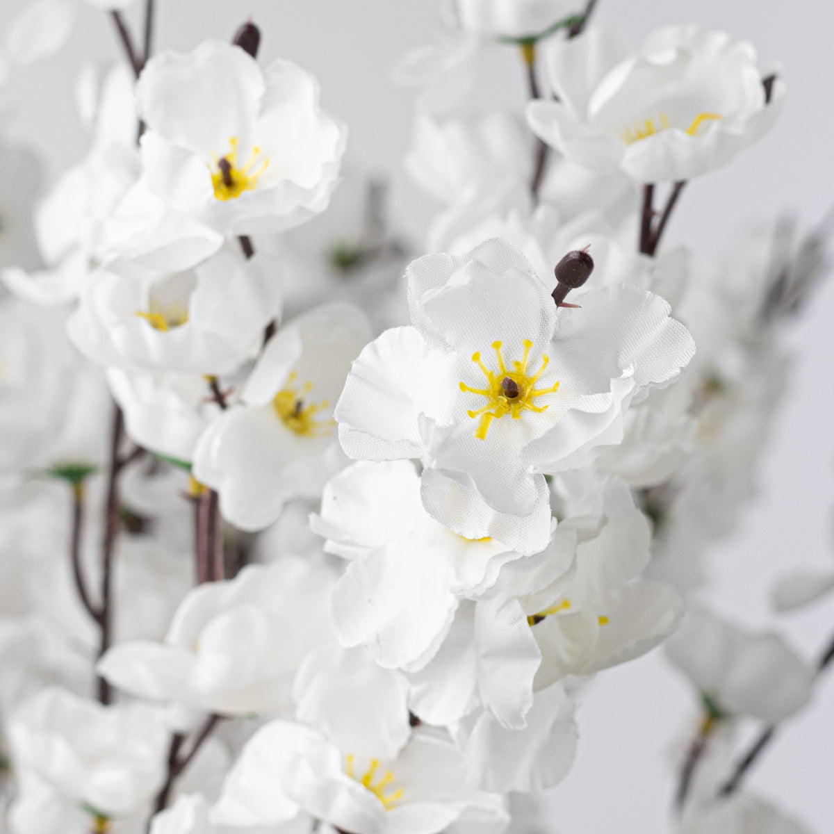 25" Cherry Blossom Bush: White (18 Stem)