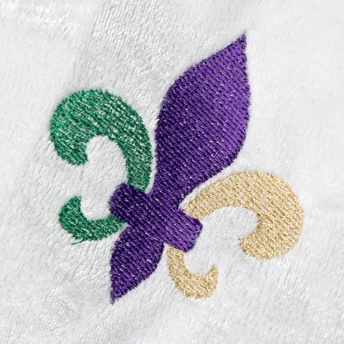[D Stevens] 6" Velvet Embroidered Happy Mardi Gras Wreath Sash