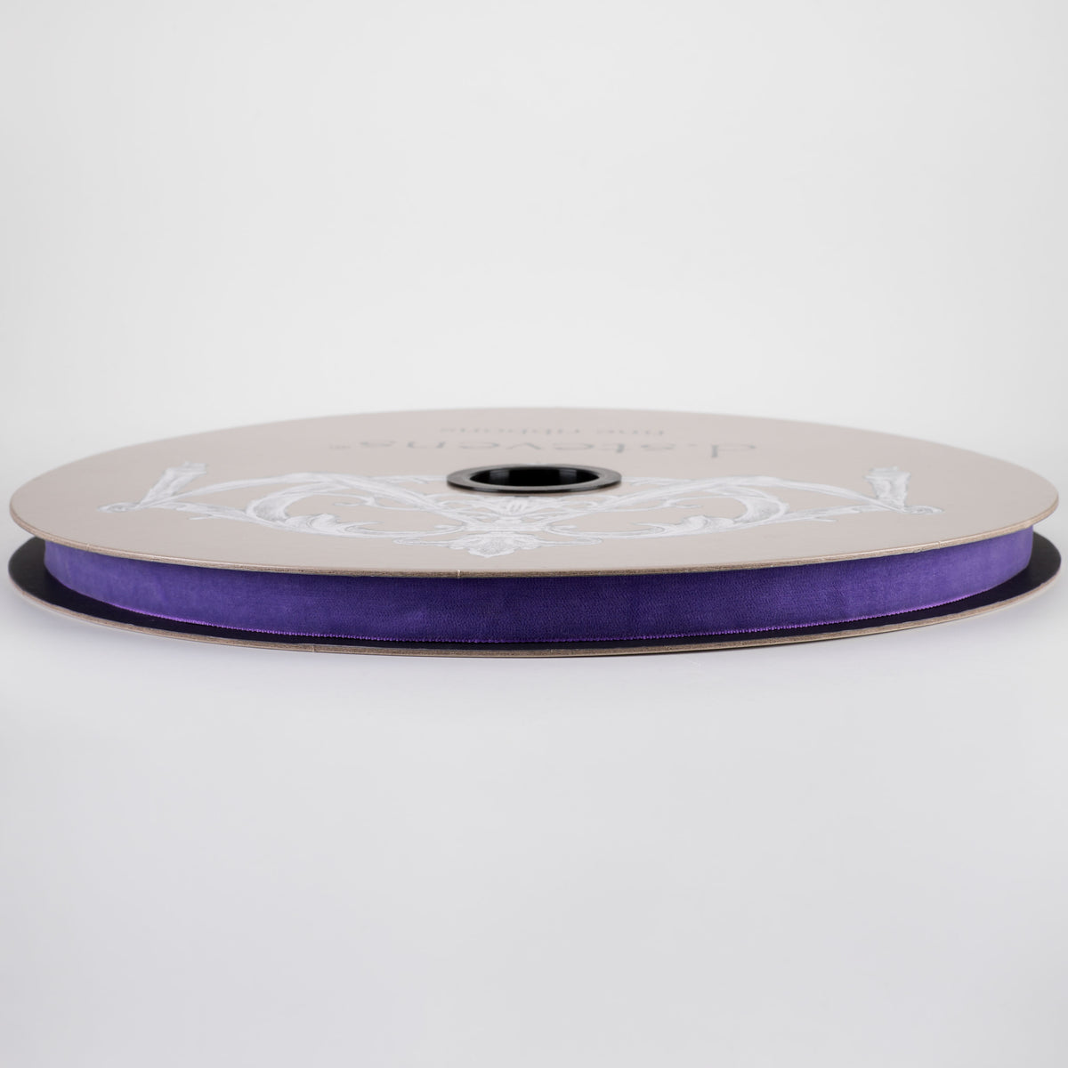 [D Stevens] 5/8" Voss Velvet Unwired Ribbon: Pansy Purple (50 Yards)