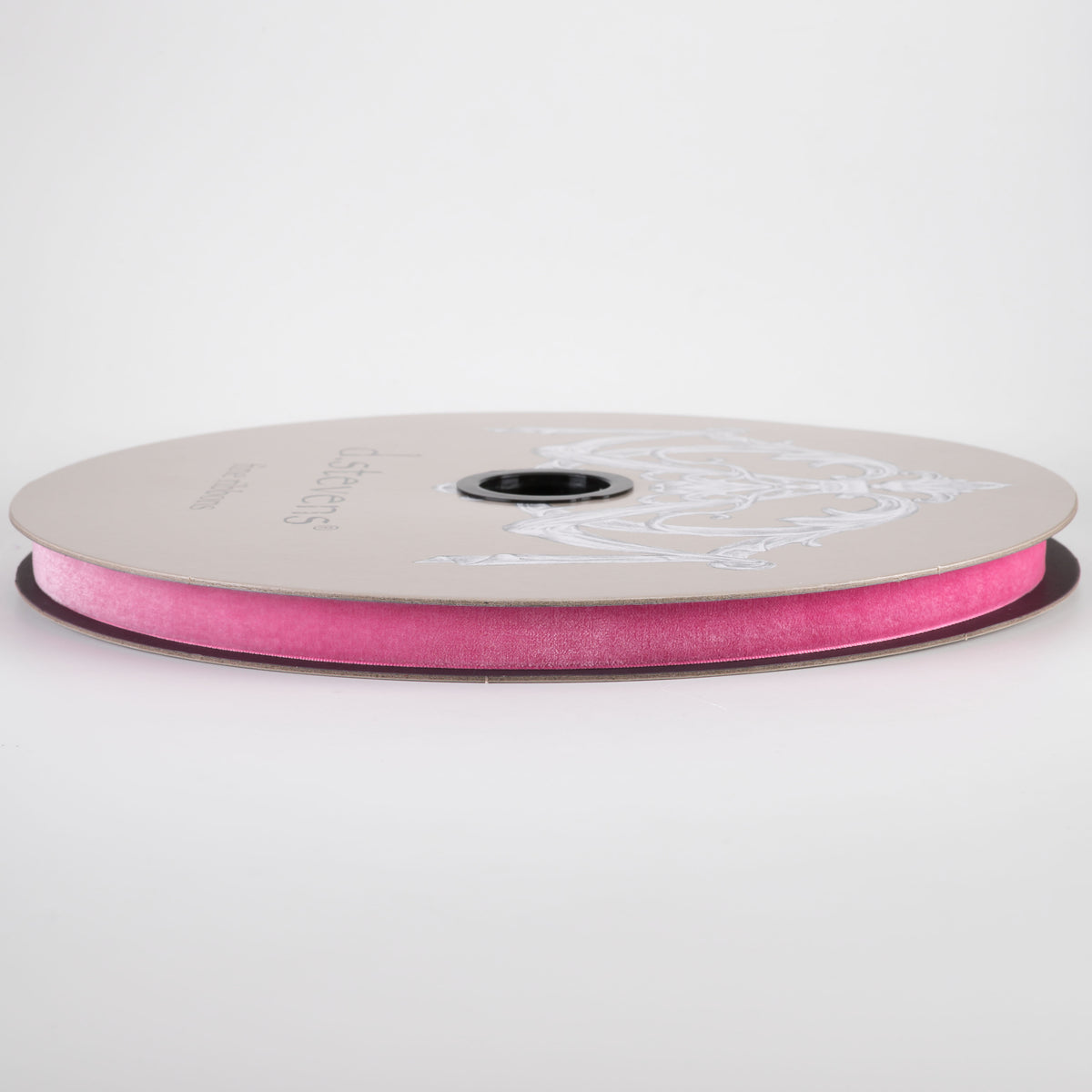 [D Stevens] 5/8" Voss Velvet Unwired Ribbon: Rose Pink (50 Yards)