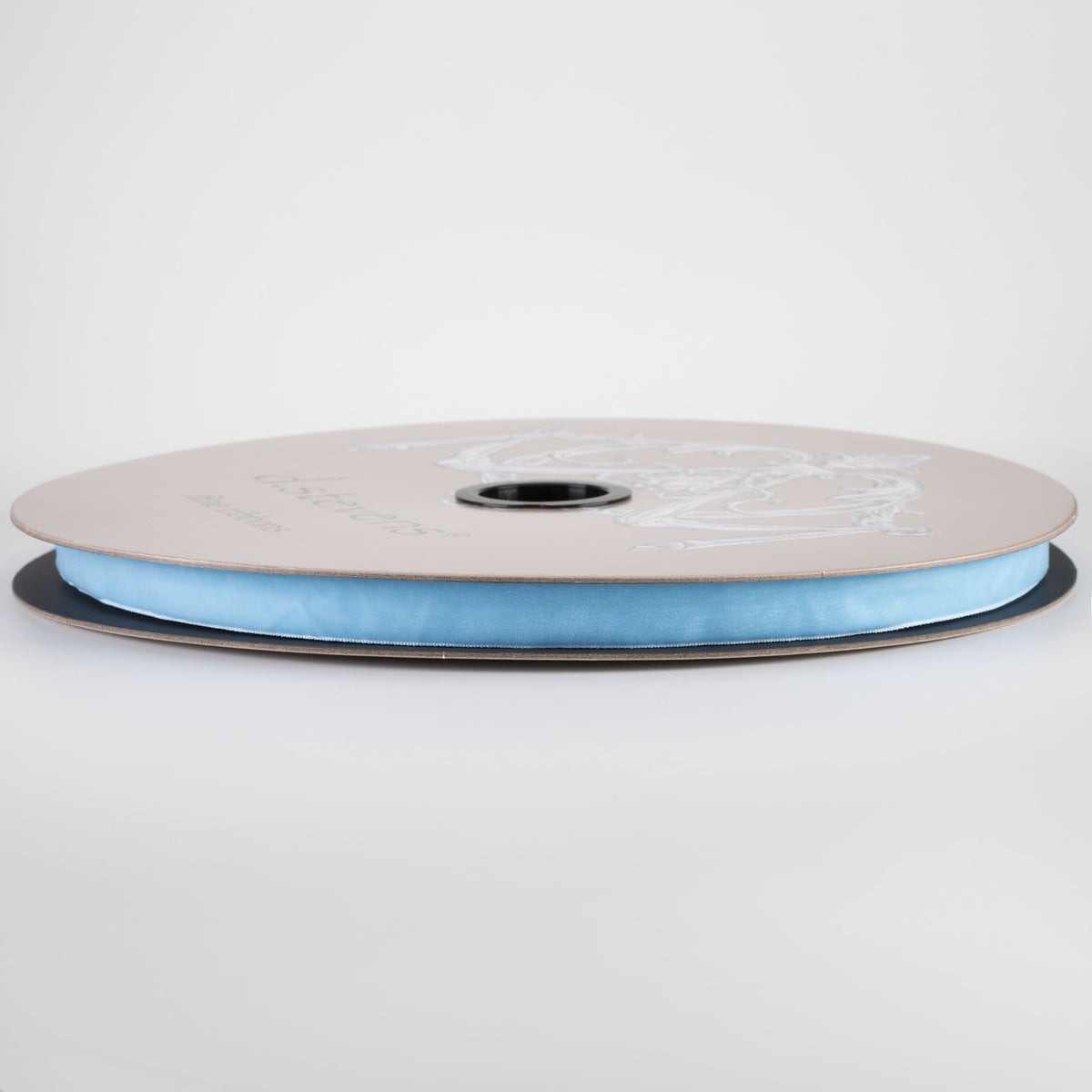 [D Stevens] 5/8" Voss Velvet Unwired Ribbon: Sky Blue (50 Yards)