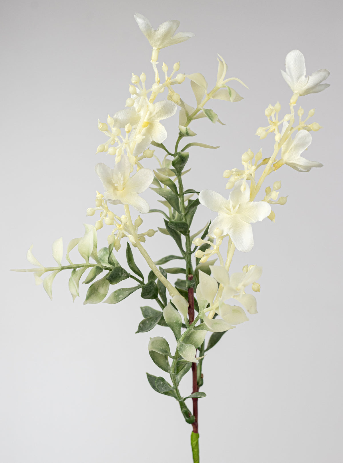 20" Plastic & Fabric Wildflower Filler Bush: Cream