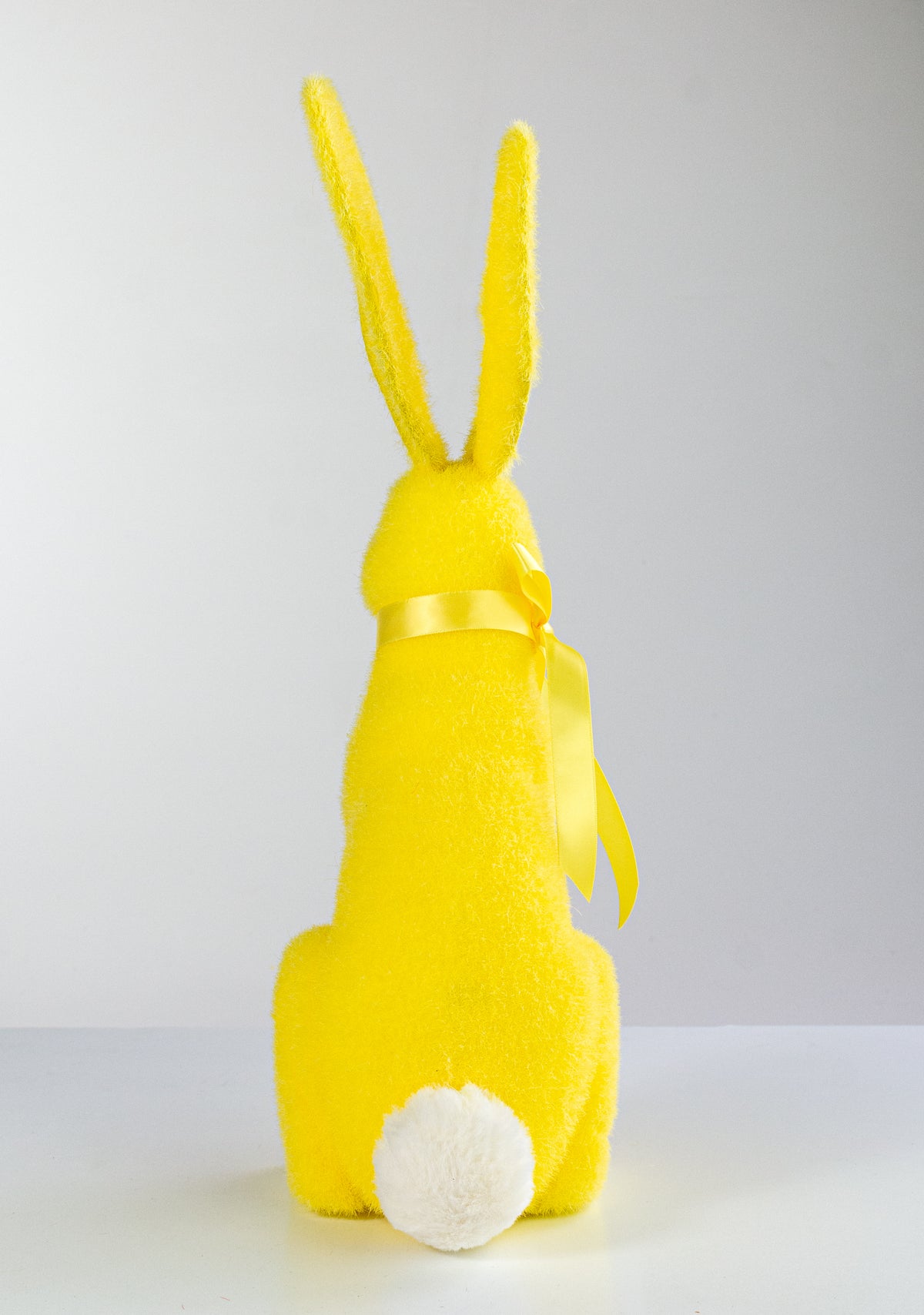 20" Flocked Easter Rabbit: Yellow
