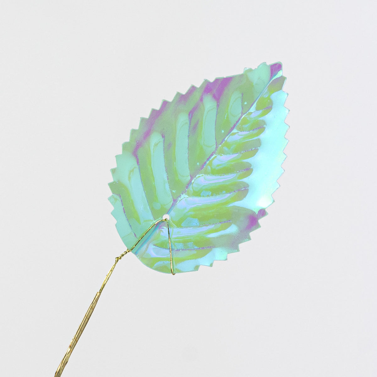 6" x 24" Plastic Hydrangea Stem: Iridescent Mint