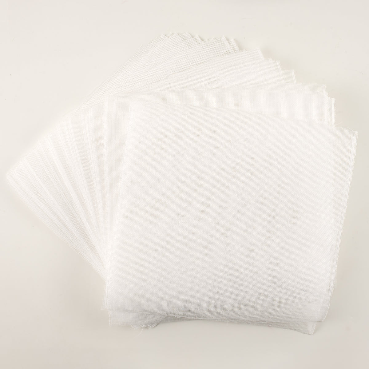 10.5" Square Pre-Cut Fine Weave Deco Mesh Sheets: White (40)
