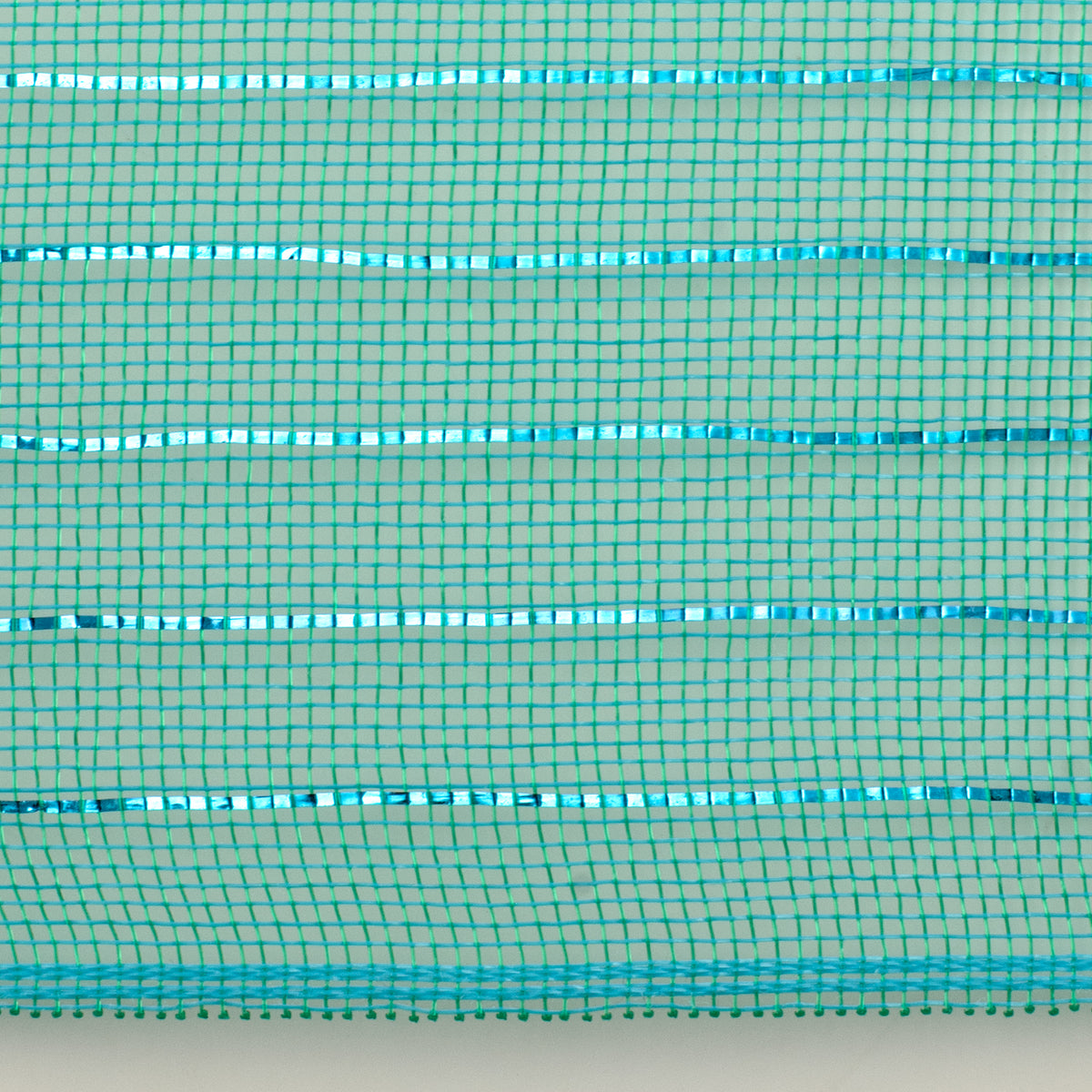 10.5" Square Pre-Cut Fine Weave Deco Mesh Sheets: Metallic Turquoise & Teal (40)