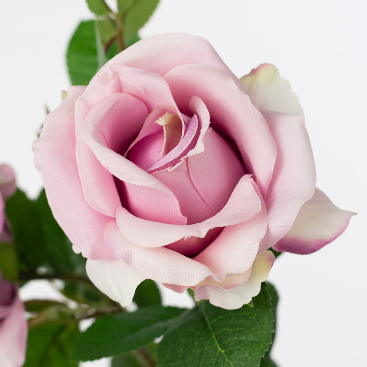 30" Roses Bud, Blooms & Leaves Spray: Lavender