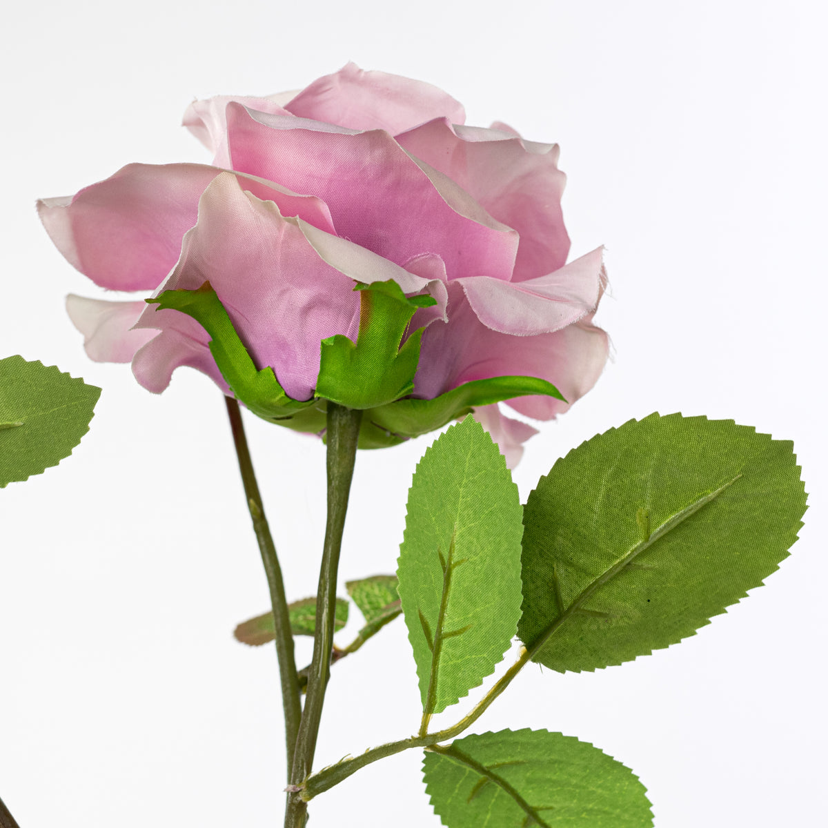30" Roses Bud, Blooms & Leaves Spray: Lavender