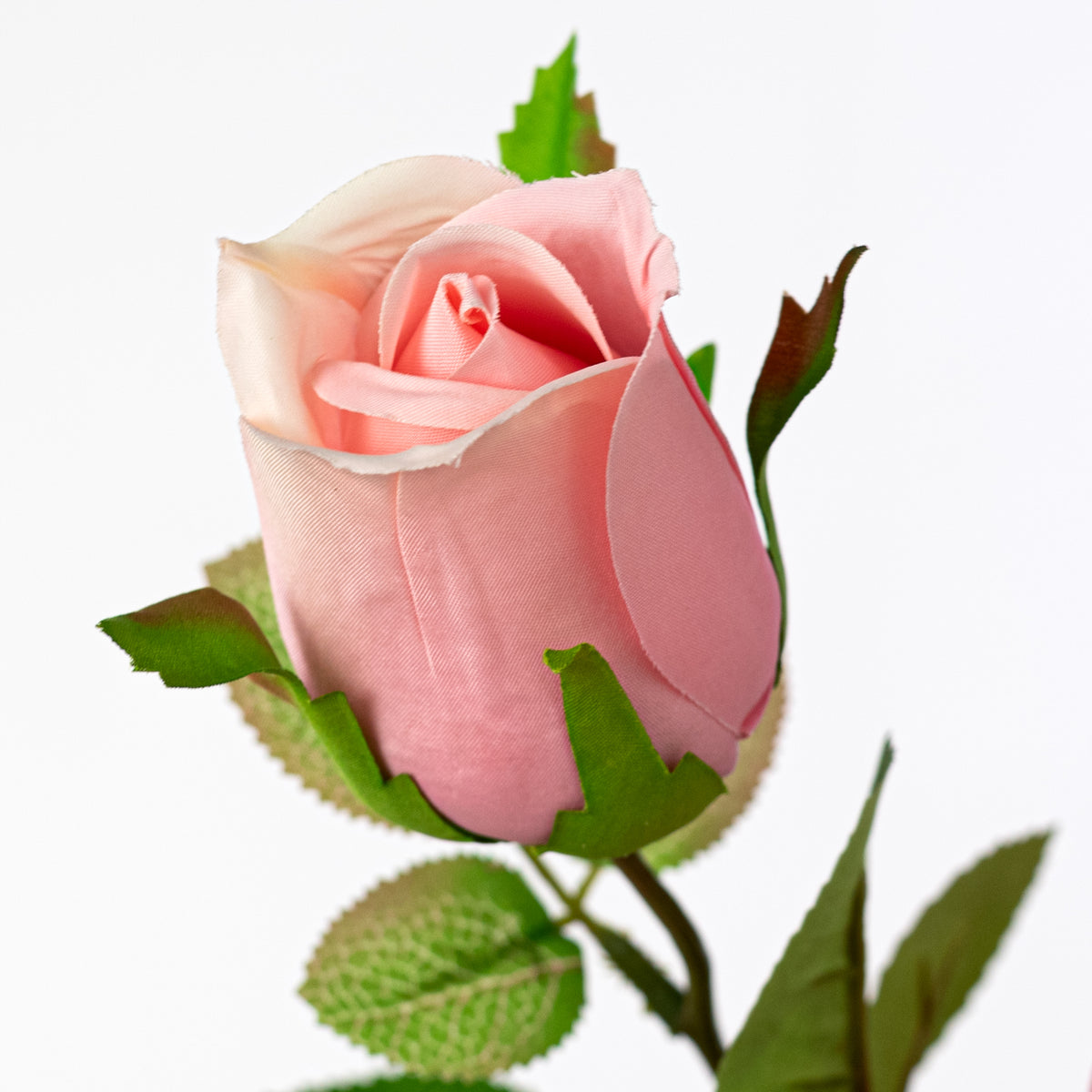 30" Roses Bud, Blooms & Leaves Spray: Pink