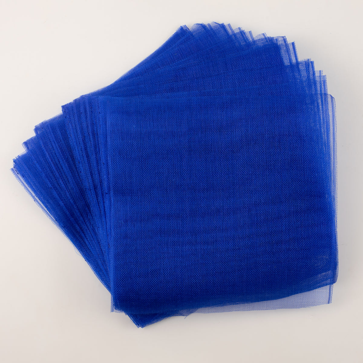 10.5" Square Pre-Cut Fine Weave Deco Mesh Sheets: Royal Blue (40)