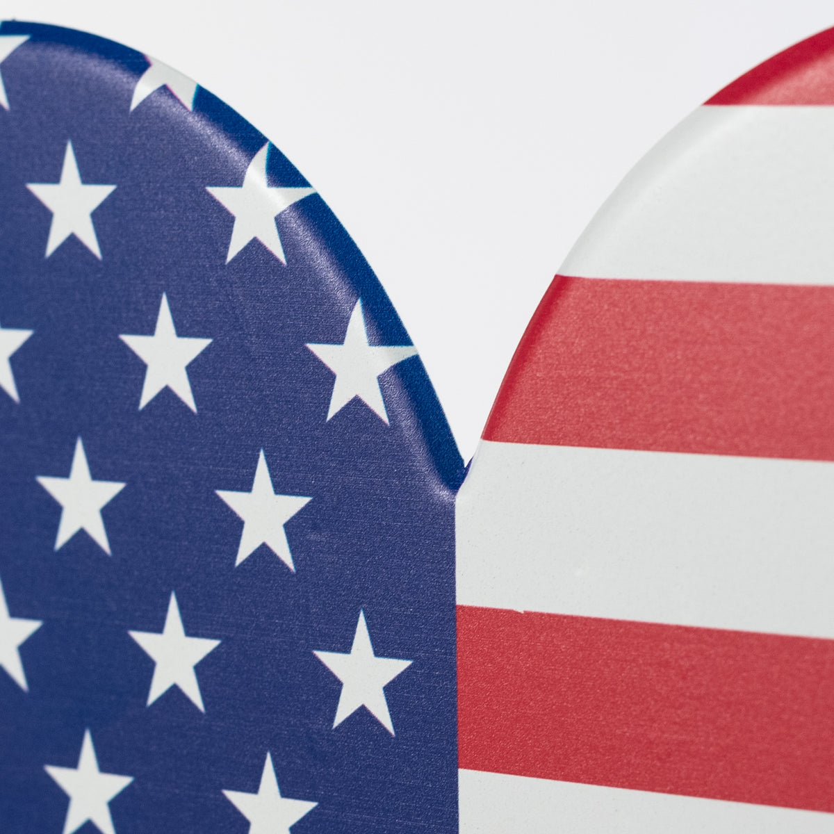 10" Embossed Metal Sign: Patriotic Heart