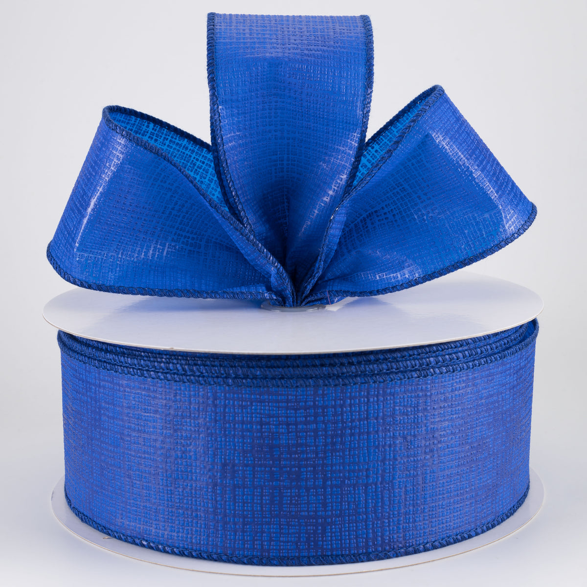 2.5" Embossed Crosshatch Breeze Ribbon: Royal Blue (50 Yards)