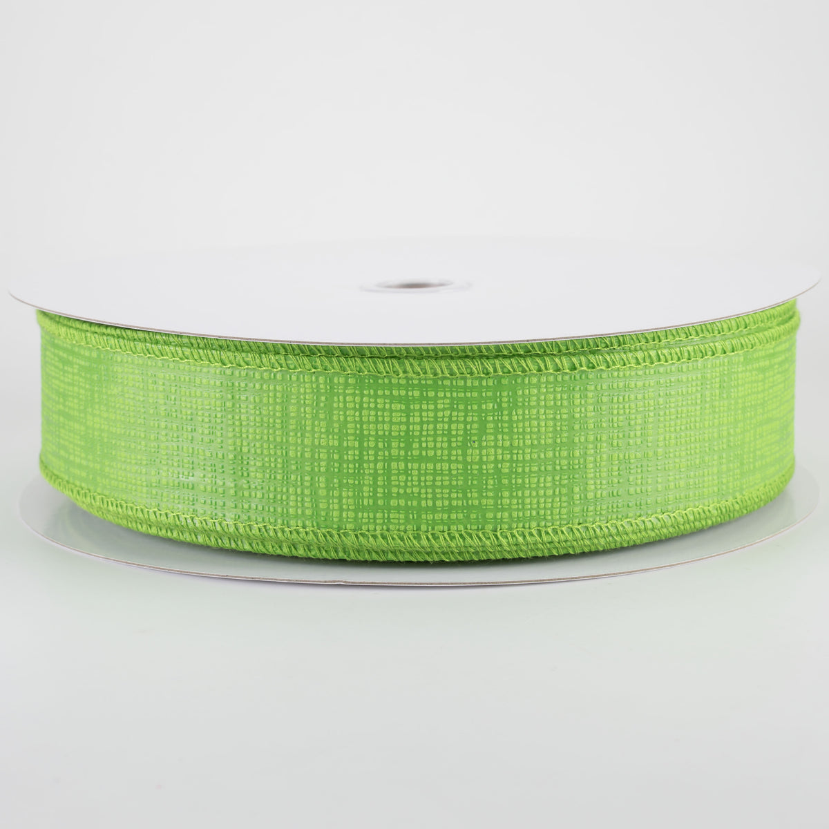 1.5" Embossed Crosshatch Breeze Ribbon: Lime Green (50 Yards)