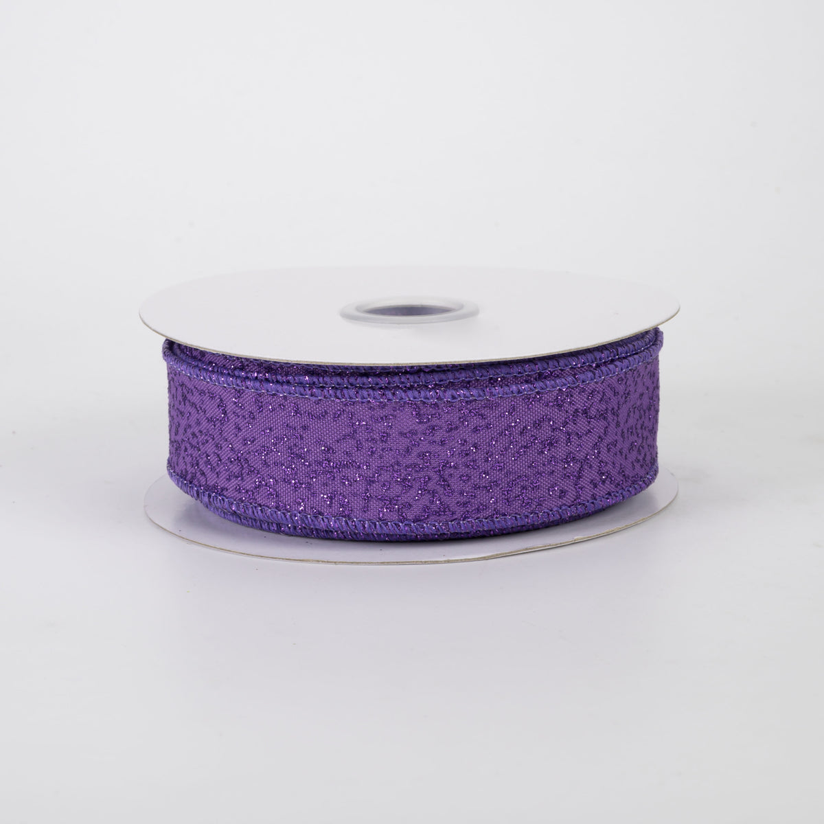 7/8" Speckled Glitter Canvas Ribbon: Purple (10 Yards)
