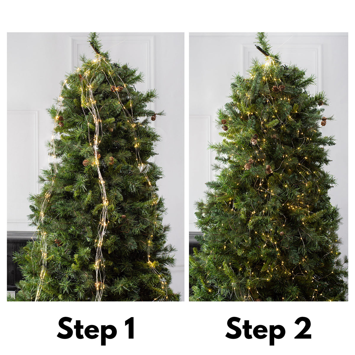 78" LED Warm White Lights with Timer (600 LEDs - AC Power)