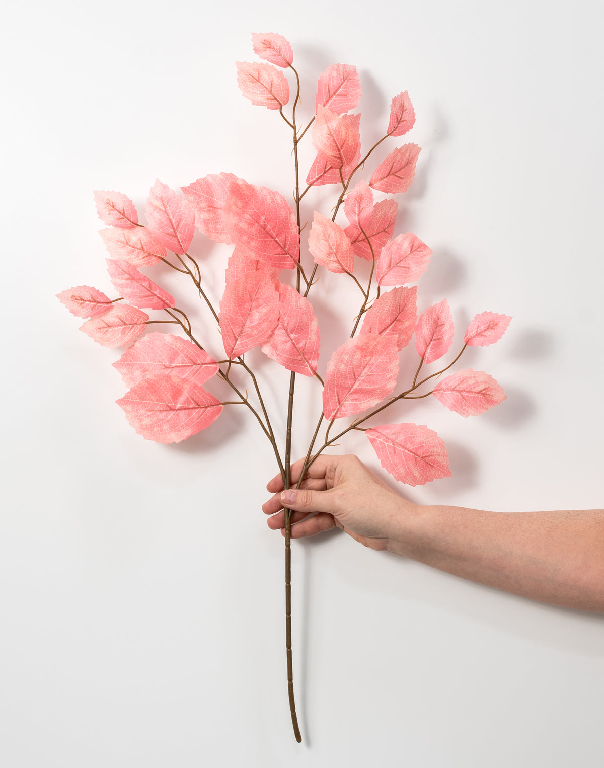 28" Rose Leaf Sprays: Pink (12)
