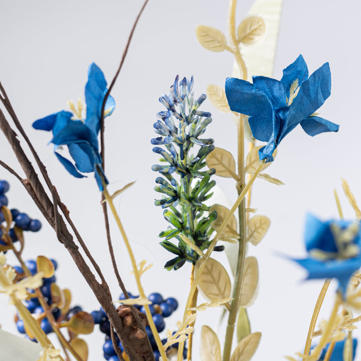24" Fern, Lavender & Berries Filler Spray: Royal Blue