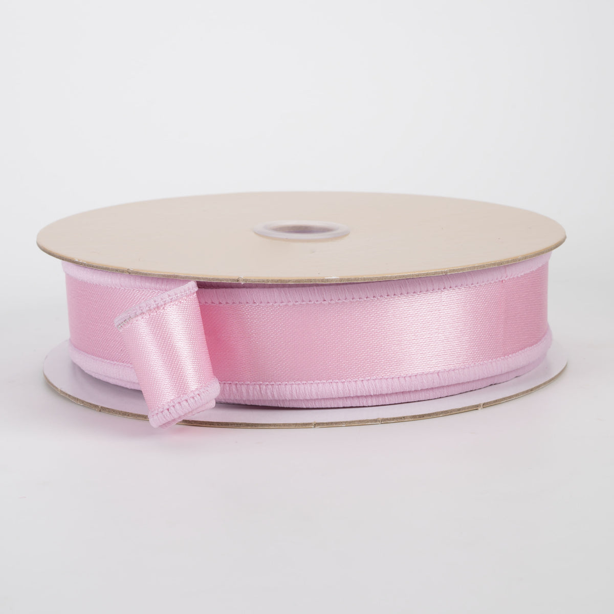 7/8" Double Sided Fused Satin Ribbon: Pink (10 Yards)