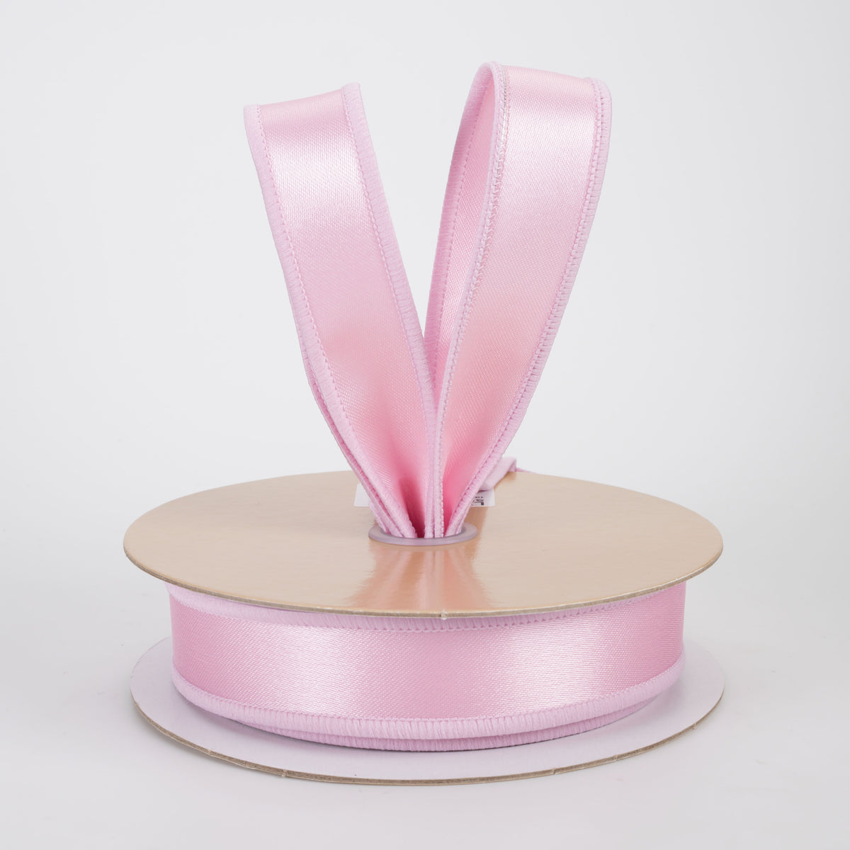 7/8" Double Sided Fused Satin Ribbon: Pink (10 Yards)