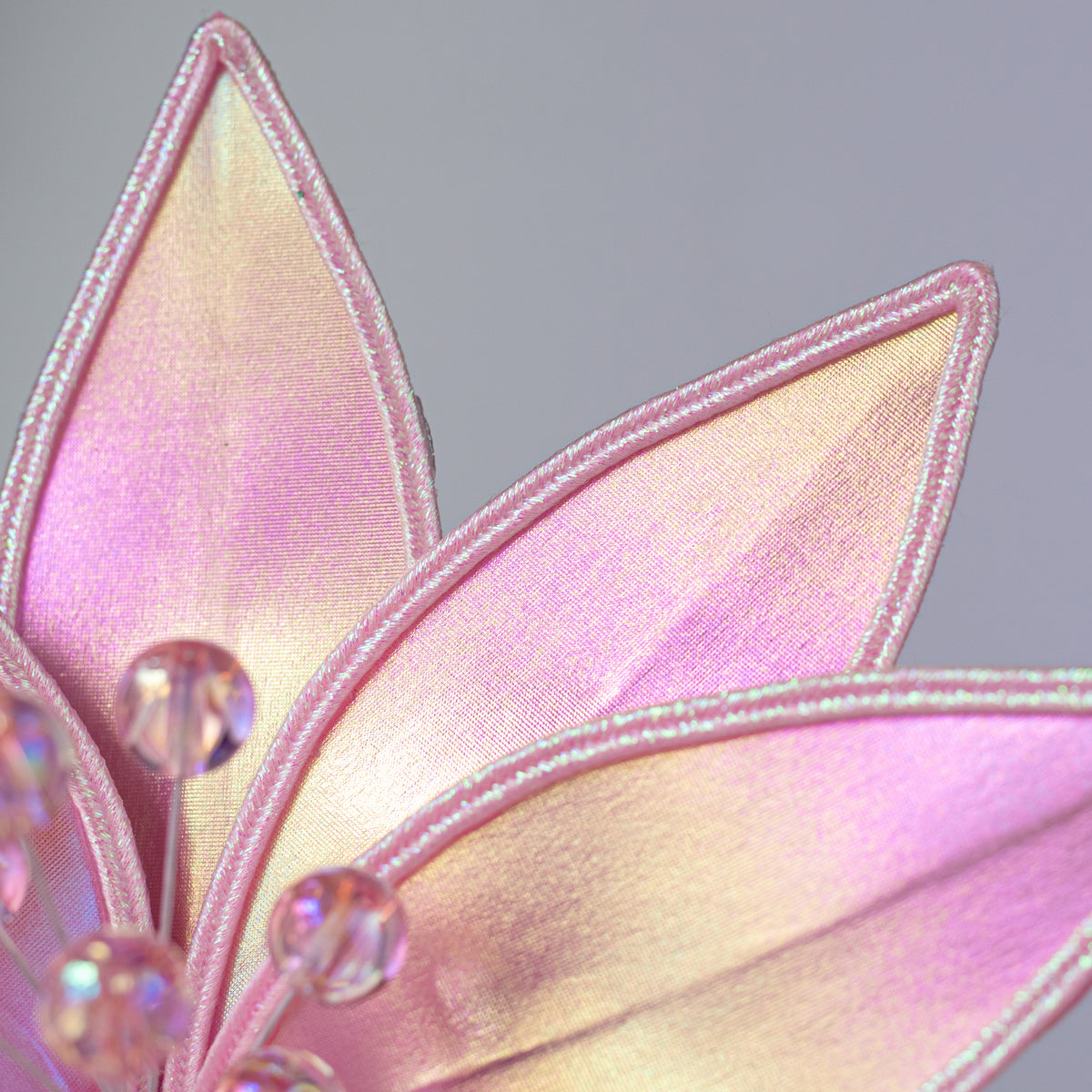 23" Glossy Poinsettia Stem: Pink