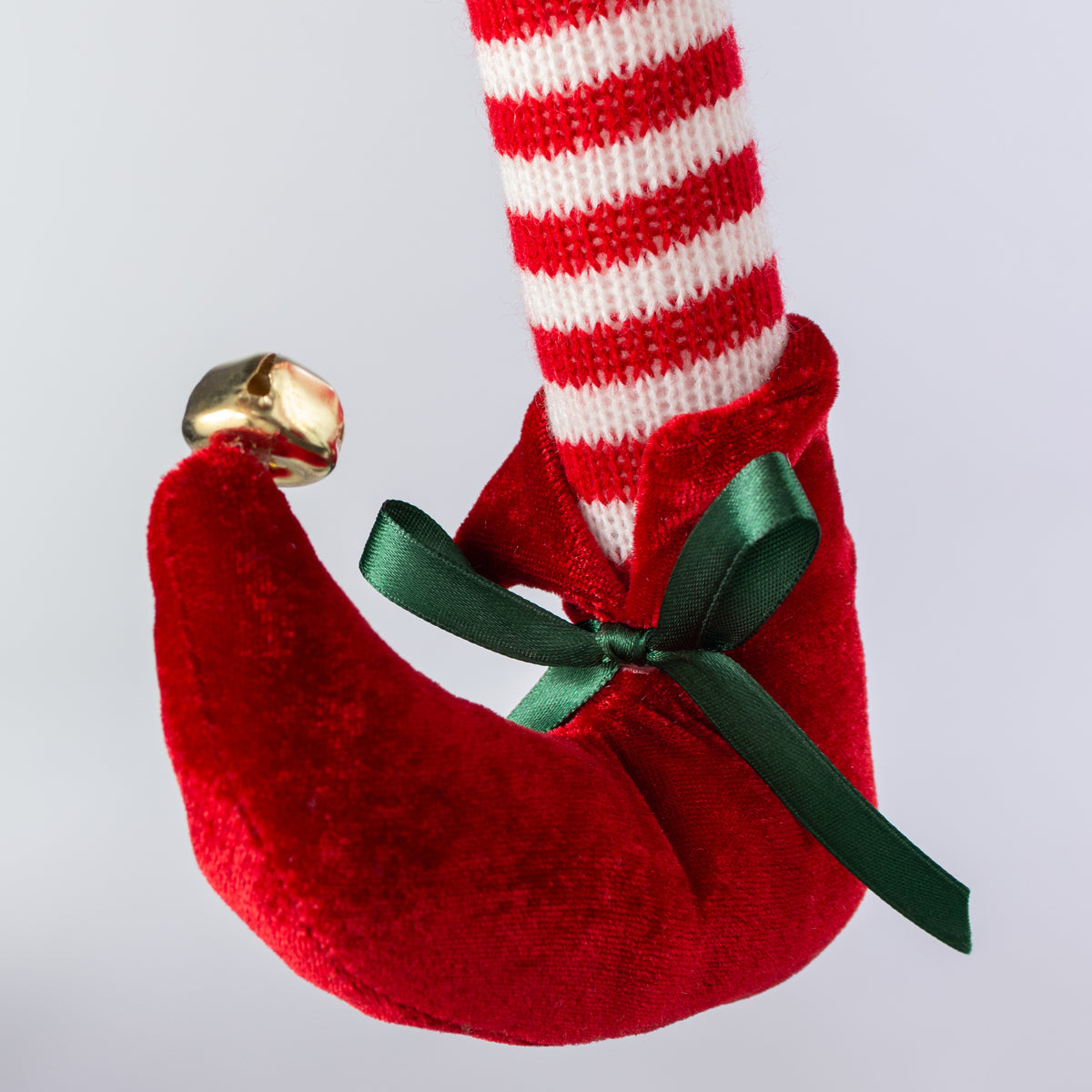 30" Velvet Traditional Christmas Elf with Gift Box
