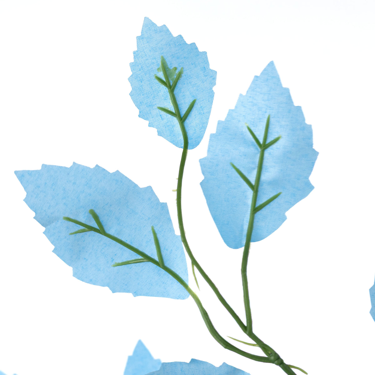 28" Rose Leaf Sprays: Sky Blue (12)
