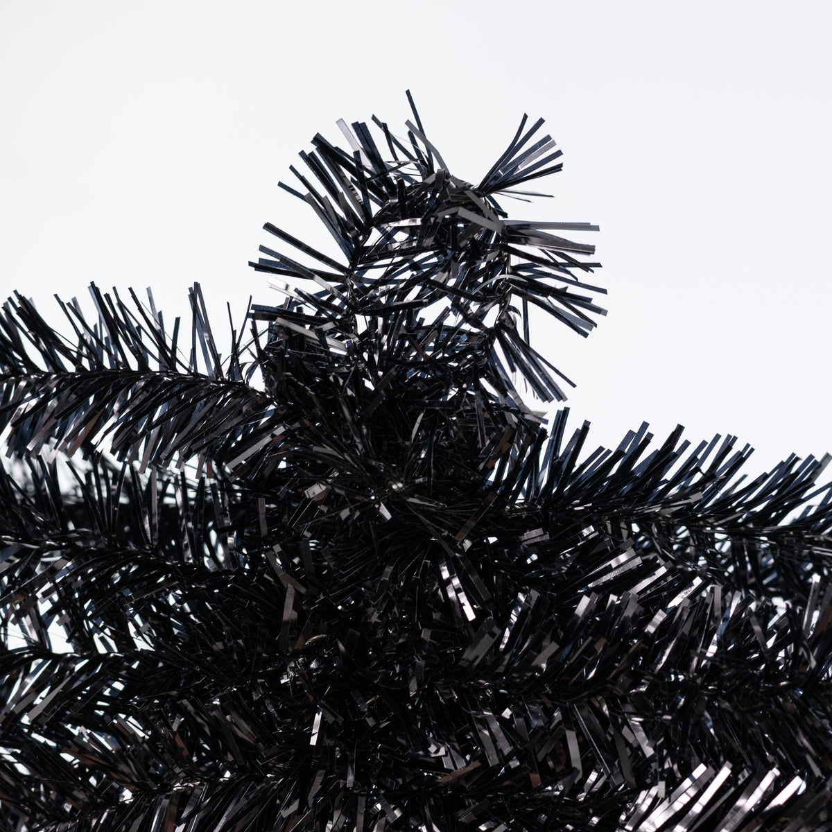 24" PVC Pine Teardrop Swag: Metallic Black
