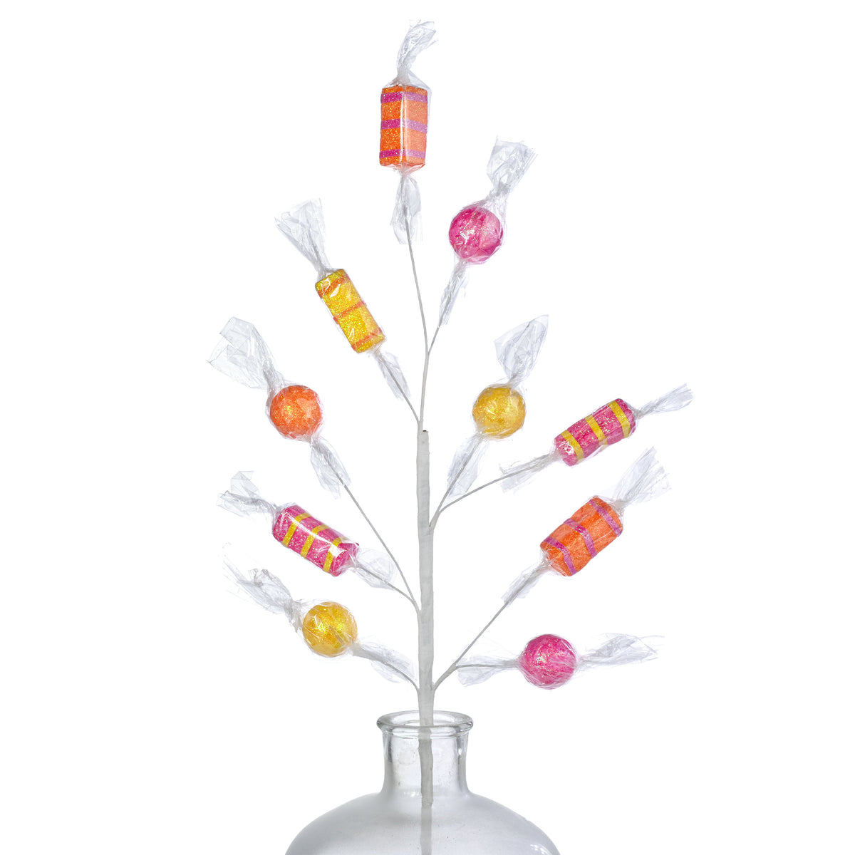 29" Wrapped Candy Spray: Pink, Yellow & Orange