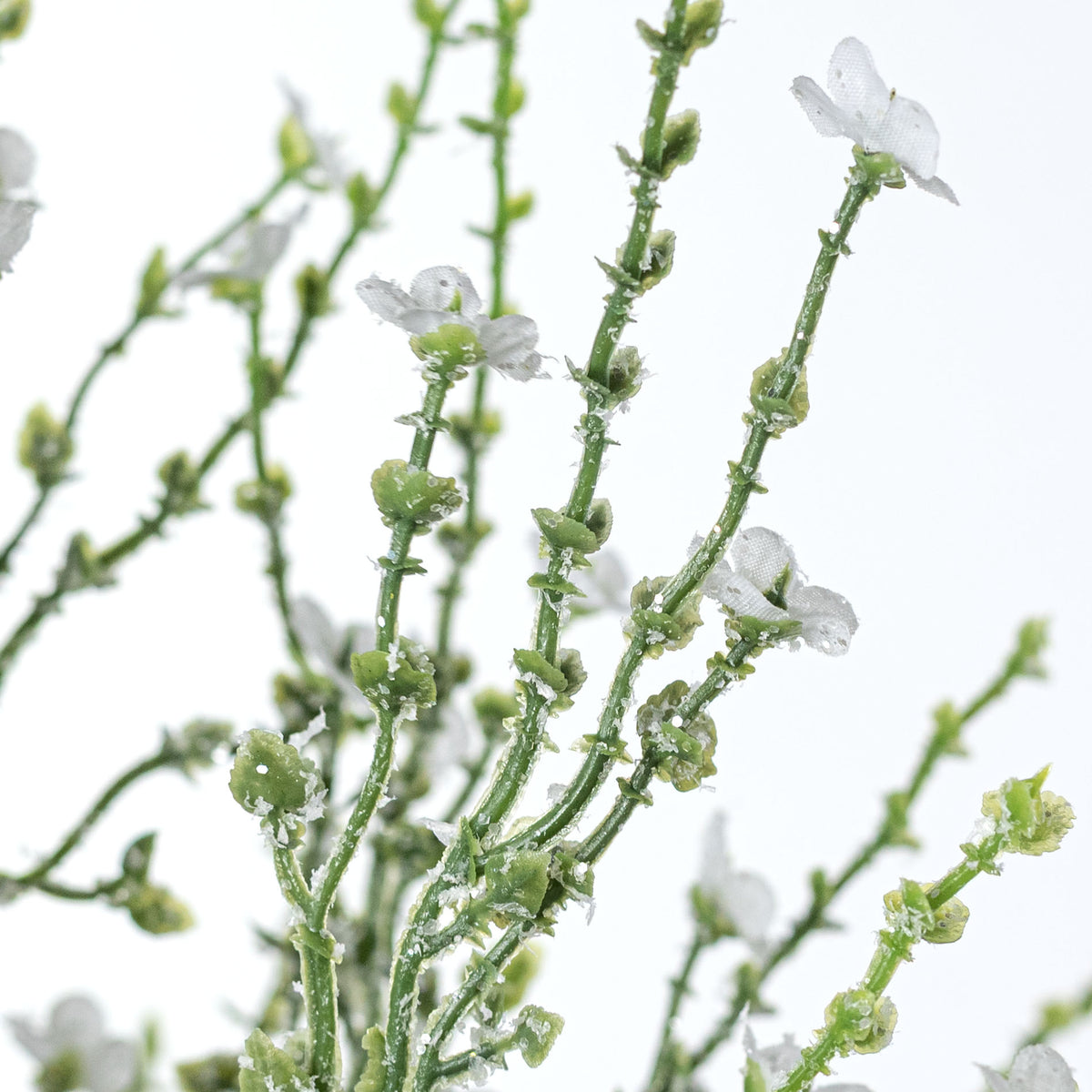 21" Iced Plastic Baby's Breath Bush: White