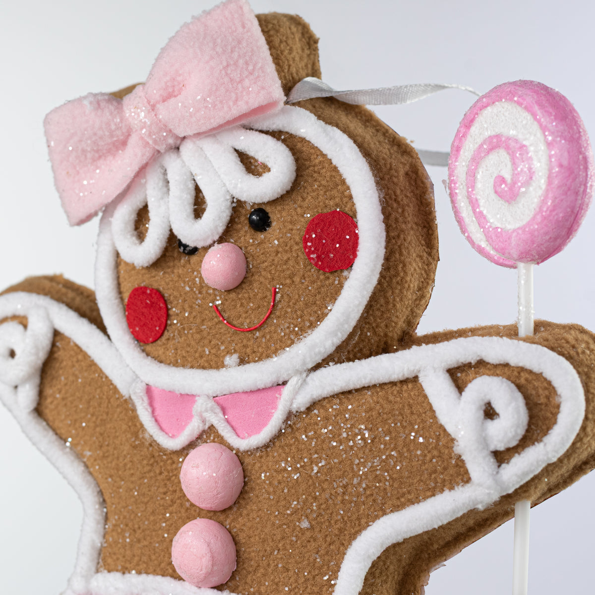 11" Lollipop Gingerbread Girl Ornament