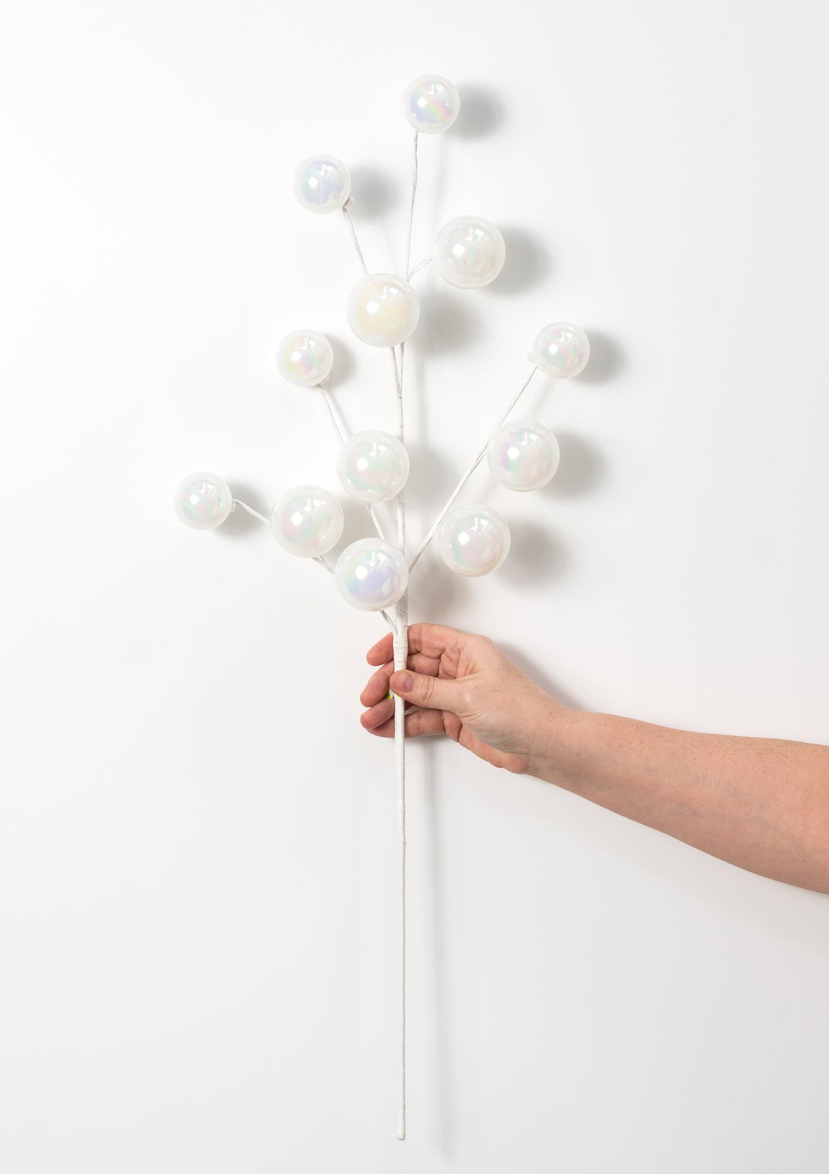 28" Iridescent Pearls Ball Spray
