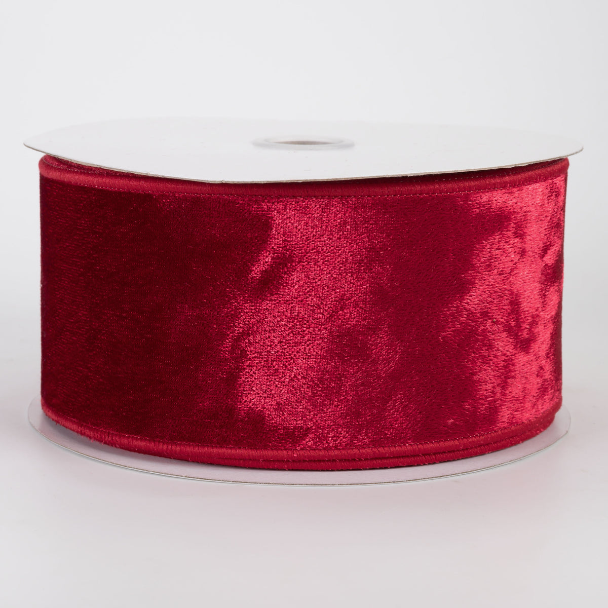 2.5" Lush Velvet Matte Satin Backed Ribbon: Red (10 Yards)