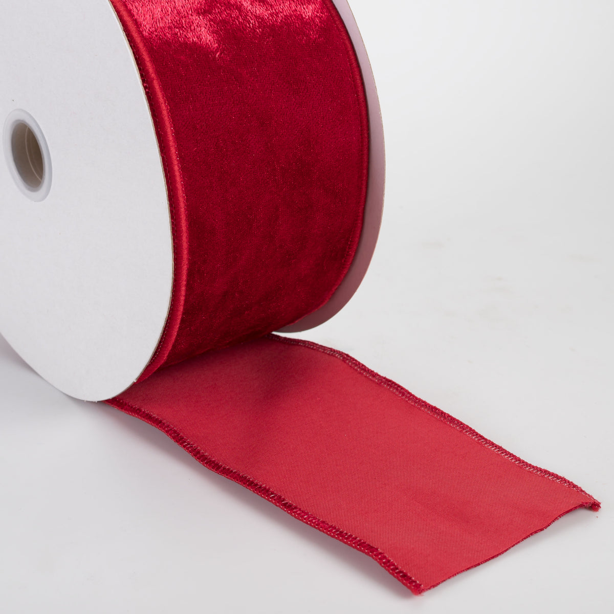 2.5" Lush Velvet Matte Satin Backed Ribbon: Red (10 Yards)