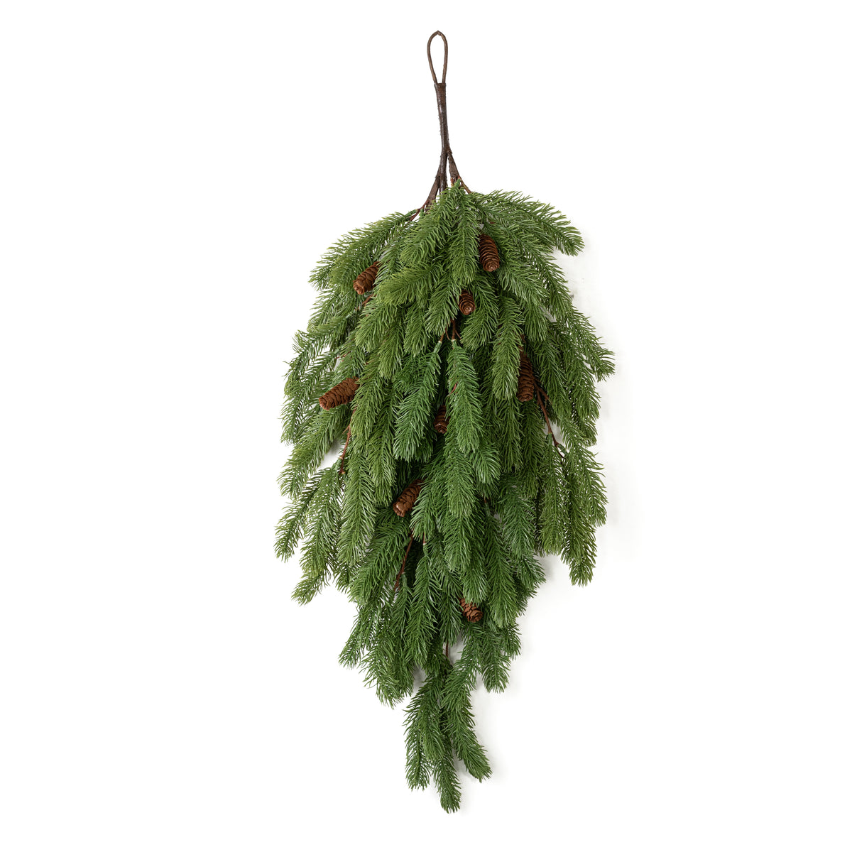 36" Sitka Pine & Pinecone Teardrop: Evergreen