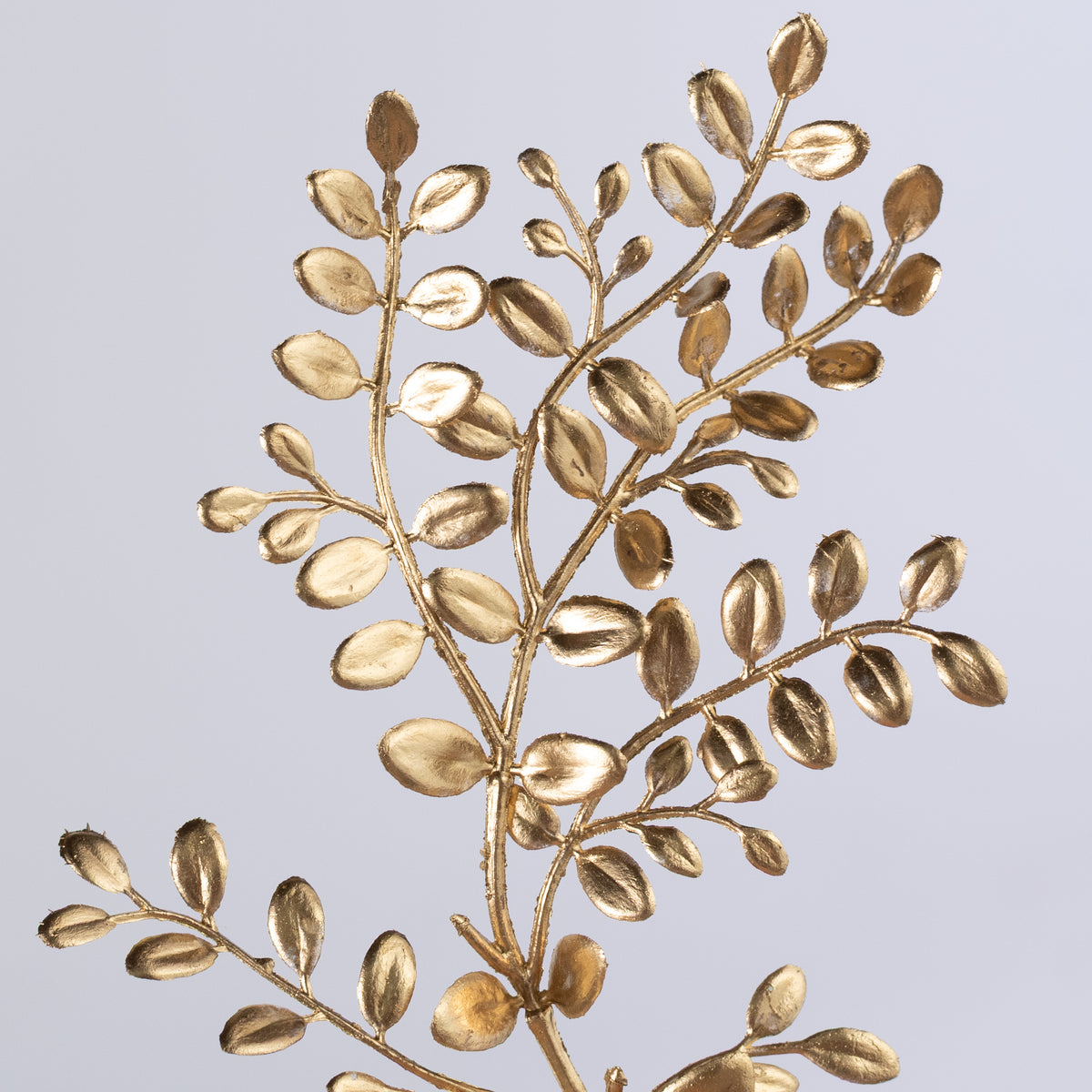 6' Metallic Button Leaf Fern Garland: Gold