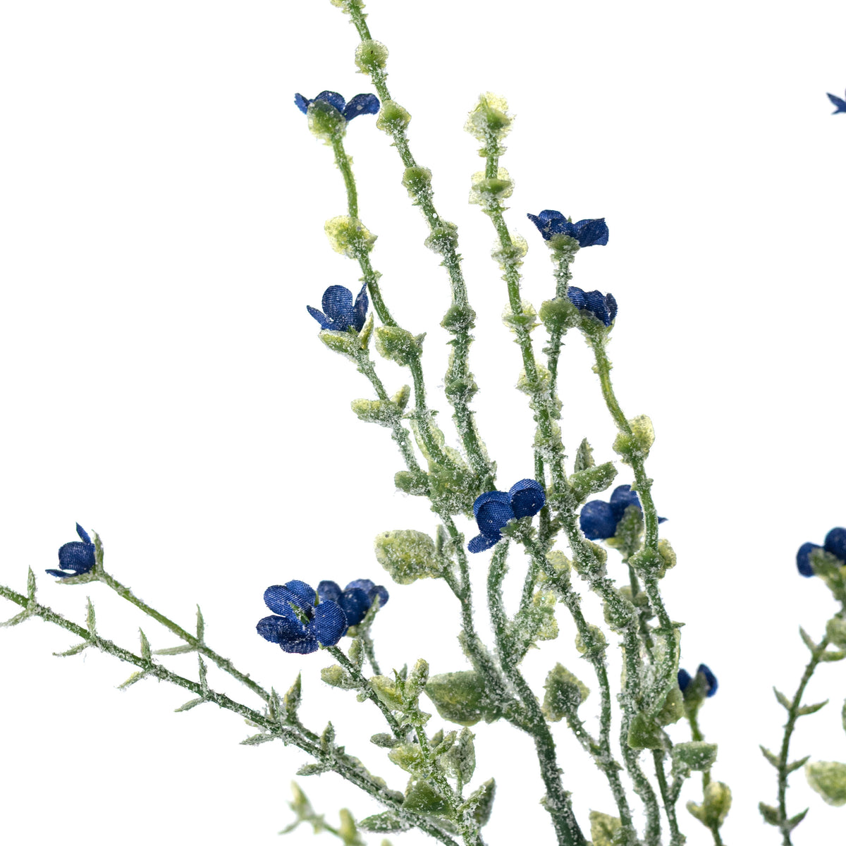 21" Iced Plastic Baby's Breath Bush: Navy Blue