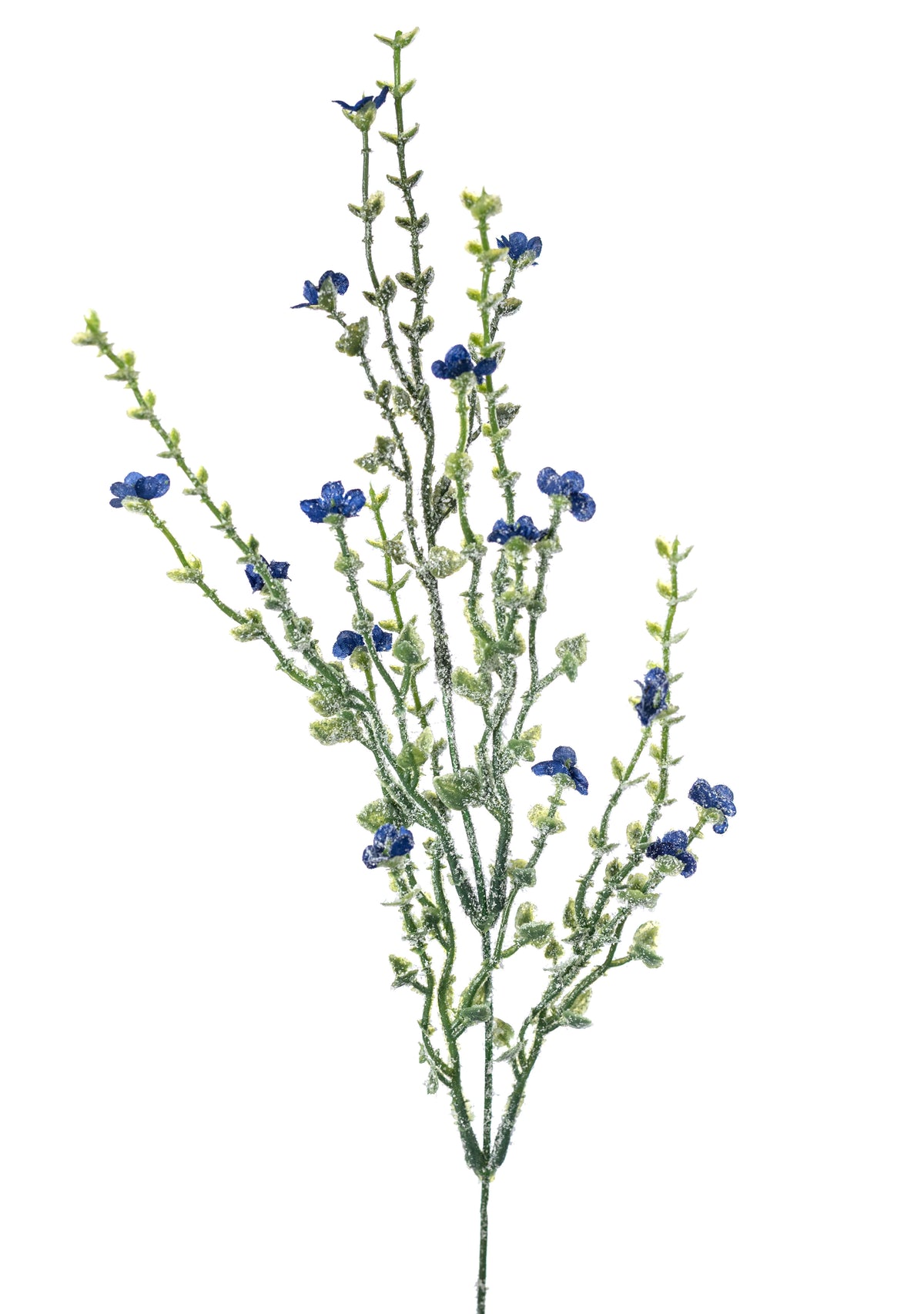 21" Iced Plastic Baby's Breath Bush: Navy Blue