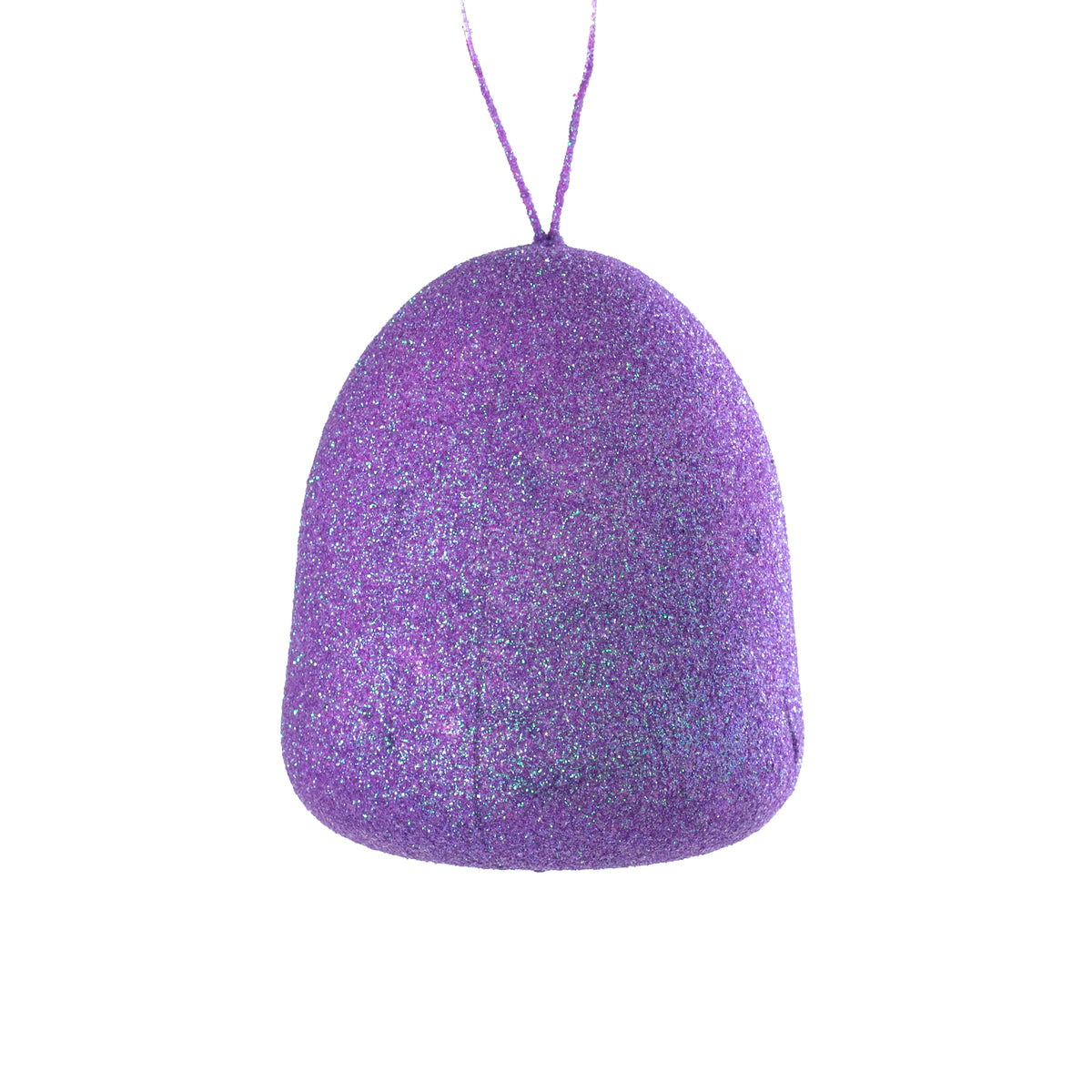 5" Glitter Gumdrop Ornament: Purple